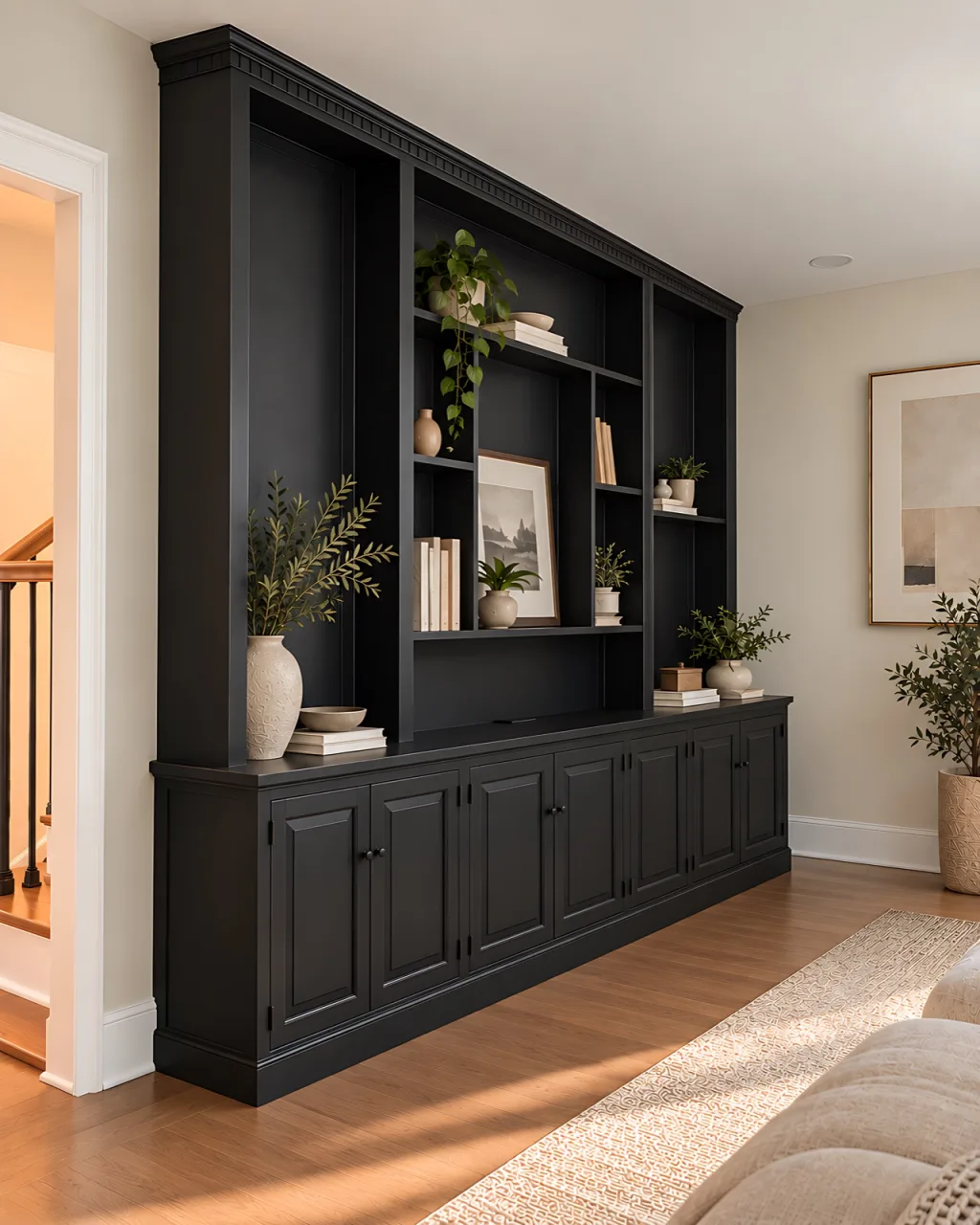 Refinished kitchen cabinetry with a smooth, even finish